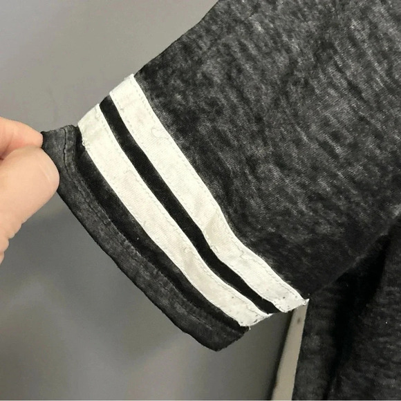 Pink Rose Women’s Large Burnout Ringer T‎ Shirt Grunge Bella Elena Boho Piling - Picture 3 of 10